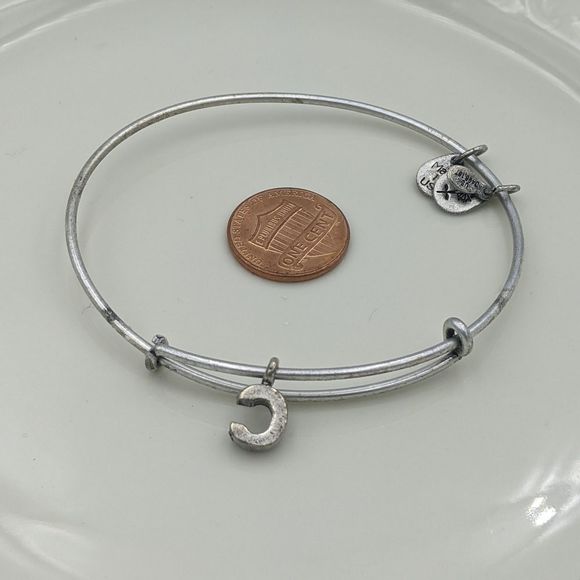 Alex and Ani Rafaleian Silver Initial C Bracelet - Picture 6 of 6